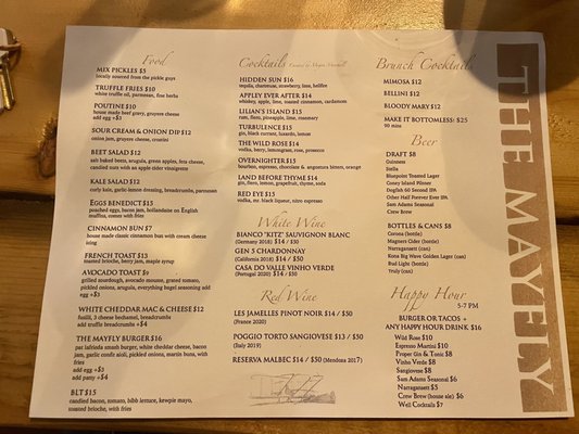 Menu photo 2 The Mayfly New York, NY Menu photo 2 The Mayfly New York, NY