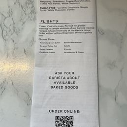 Kismet Coffee Winter 2024 Menu