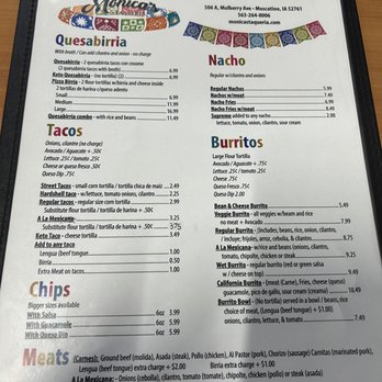 Monica's Taqueria - Menu - Mexican Near Me - Muscatine, Iowa Monica's Taqueria - Menu - Mexican Near Me - Muscatine, Iowa