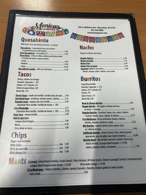 Menu photo 3 Monica's Taqueria Muscatine, IA Menu photo 3 Monica's Taqueria Muscatine, IA