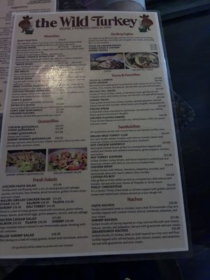Menu photo 1 The Wild Turkey Dallas, TX Menu photo 1 The Wild Turkey Dallas, TX