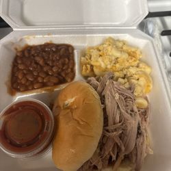 Legends Smokehouse & Grill - No coleslaw and no Sausage. Just pulled pork