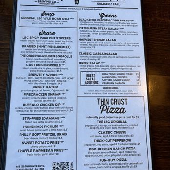 Lancaster Brewing Company - Menu - New American Near Me - Harrisburg, Pennsylvania Lancaster Brewing Company - Menu - New American Near Me - Harrisburg, Pennsylvania