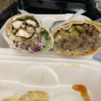 Falafel Heights - Half of each shawarma. Beef and chx. - Falafel Near Me - San Diego, California Falafel Heights - Half of each shawarma. Beef and chx. - Falafel Near Me - San Diego, California
