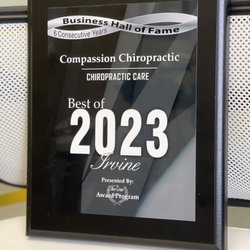 Compassion Chiropractic - Award of Best of Irvine 2023