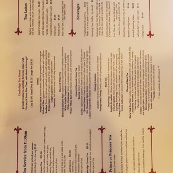 Cambridge Tea House - Saturday, 27/11/2021 -- The full DRINKS menu - Breakfast & Brunch Near Me - Marble Cliff, Ohio