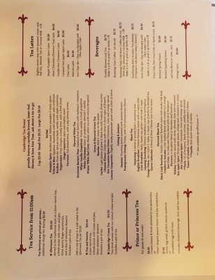Menu photo 4 Cambridge Tea House Marble Cliff, OH