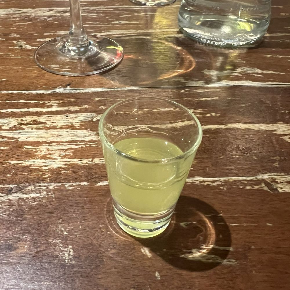 Limoncello shot for after dinner Limoncello shot for after dinner