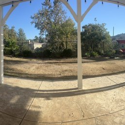 Before old slab and dead yard