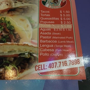 Taqueria el Chuy - a menu for a mexican restaurant - Street Vendors Near Me Taqueria el Chuy - a menu for a mexican restaurant - Street Vendors Near Me