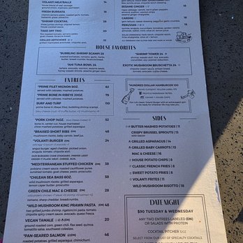Volanti - Menu - Cocktail Bars Near Me - Scottsdale, Arizona Volanti - Menu - Cocktail Bars Near Me - Scottsdale, Arizona