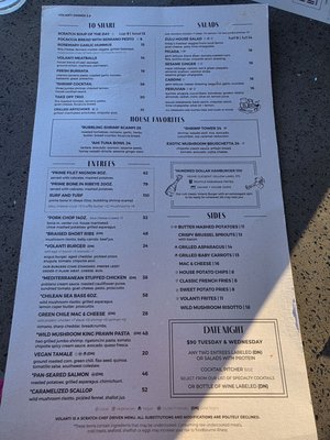 Menu photo 2 Volanti Scottsdale, AZ Menu photo 2 Volanti Scottsdale, AZ