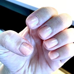 T Nails - I asked for simple polish manicure, this is what I got...