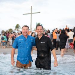Sheridan Hills Baptist Church - Pastor Andrew baptizing