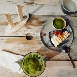 Sonder Dessert - Matcha cake was pretty underwhelming, no matcha taste at all. And a matcha drink. The matcha ice cream was extremely good though.