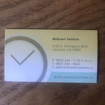 One More Time - Business card - Watches Near Me - Ventura, California One More Time - Business card - Watches Near Me - Ventura, California