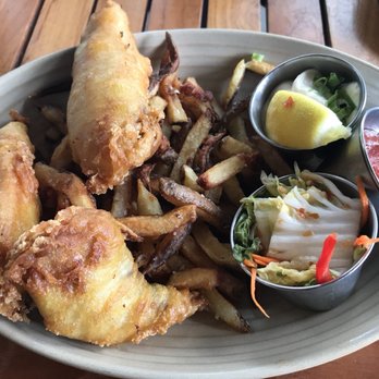 Monkeypod Kitchen - Fish and chips ($23.95). Overpriced for the "taste" you get - Hawaiian Near Me - Kapolei, Hawaii