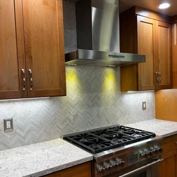 Canyon Kitchen Cabinets - stain on alder cabinets, quartz countertops & tile backsplash - Cabinetry Near Me - Phoenix, Arizona Canyon Kitchen Cabinets - stain on alder cabinets, quartz countertops & tile backsplash - Cabinetry Near Me - Phoenix, Arizona