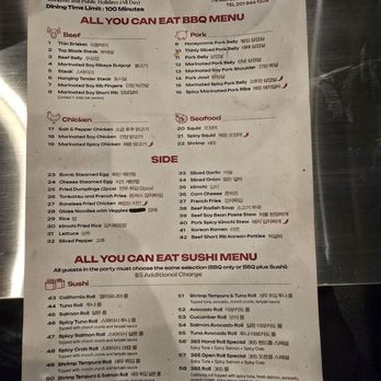 365 Bbq - Dinner menu - Korean Near Me - Fort Lee, New Jersey