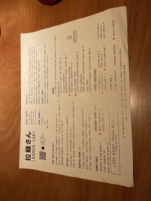 Menu photo 8 Ramen San Chicago, IL