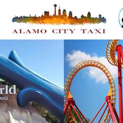 Alamo City Taxi - Fast, reliable, and hassle-free! Your top choice for booking transportation to 6 Flags and SeaWorld. #TaxiCompany #ThemeParks