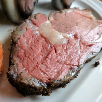 Outwest - Close-up of the best prime rib I've ever had. Eight ounces, $21. Includes two sides. - Steakhouses Near Me - Kernersville, North Carolina