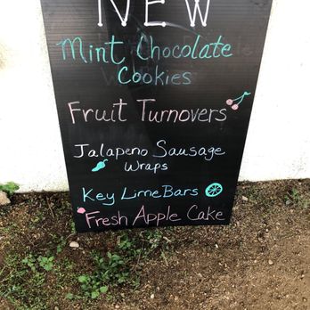 Chrissy’s Homestyle Bakery - a sign for new mint chocolate cookies - Bakeries Near Me - Llano, Texas