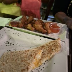 Platinum Cafe & Lounge - Cheese Quesadillas and Winge