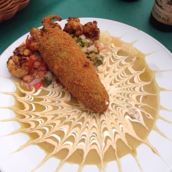 Whiptail Grill - Goat cheese Chili Relleno with prawns - Amazing flavor! - Mexican Near Me - Springdale, Utah