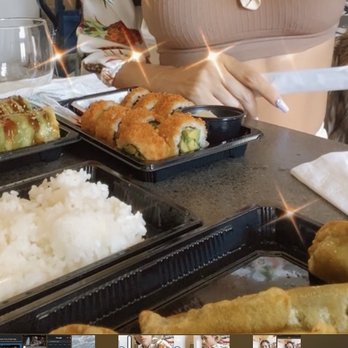 Sushi With Attitude - Crunchy Veggie Gyoza, Sushi Rice, Panko Crispy Vegan Cucumber avocado roll, Spring Roll - Mango, Asparagus, Cucumber Topped with Avocado - Caterers Near Me - Los Angeles, California Sushi With Attitude - Crunchy Veggie Gyoza, Sushi Rice, Panko Crispy Vegan Cucumber avocado roll, Spring Roll - Mango, Asparagus, Cucumber Topped with Avocado - Caterers Near Me - Los Angeles, California