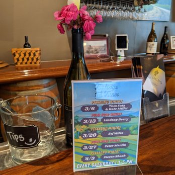 Pessagno Winery - a menu and a bottle of wine - Wineries Near Me - Salinas, California Pessagno Winery - a menu and a bottle of wine - Wineries Near Me - Salinas, California