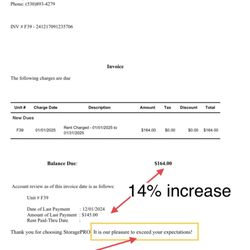 Airport Storage - My Invoice