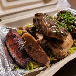 Grilled Fraiche - Hyde Park - Jerk chicken garlic noodle
