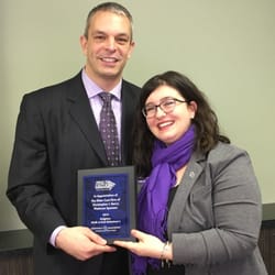 The Elder Care Firm - Receiving a plaque for supporting The Alzheimer's Associaton