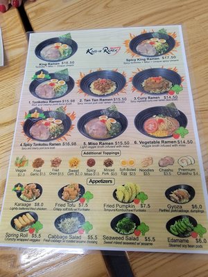 Menu photo 3 King of Ramen Pasadena Pasadena, CA Menu photo 3 King of Ramen Pasadena Pasadena, CA