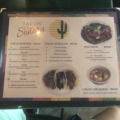 Menu photo 4 Tacos Casa Sonora Tijuana, BCN Menu photo 4 Tacos Casa Sonora Tijuana, BCN