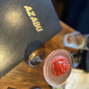 Azabu - The forbidden rose - okay, don't recommend bc of the huge ice rose... it hits you in the face when you're getting to the last drop LOL - Japanese Near Me - Whittier, California Azabu - The forbidden rose - okay, don't recommend bc of the huge ice rose... it hits you in the face when you're getting to the last drop LOL - Japanese Near Me - Whittier, California