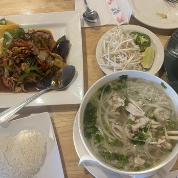 Thai Ivory Cuisine - Eggplants, Fresh Spring Rolls Chicken and Tofu, Chicken Pho', rice - Thai Near Me - Upland, California Thai Ivory Cuisine - Eggplants, Fresh Spring Rolls Chicken and Tofu, Chicken Pho', rice - Thai Near Me - Upland, California