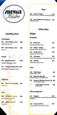 Menu photo 1 Sidewalk Bistro Piermont, NY