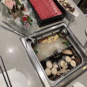 Haidilao Hotpot Katy - Seafood combo + Mushroom Broth + Pork Bone Broth - Seafood Near Me - Katy, Texas Haidilao Hotpot Katy - Seafood combo + Mushroom Broth + Pork Bone Broth - Seafood Near Me - Katy, Texas