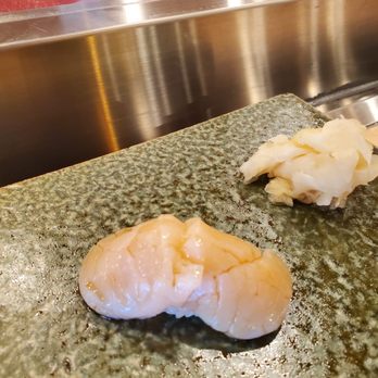 Sushi Kisen - Hotate/Scallop (7/10) Large and tender but not live fresh. Good but not memorable - Japanese Near Me - Arcadia, California Sushi Kisen - Hotate/Scallop (7/10) Large and tender but not live fresh. Good but not memorable - Japanese Near Me - Arcadia, California