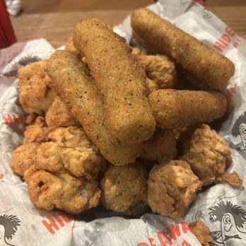 Hideaway Pizza - 50/50 fried mushroom and mozzarella sticks - Pizza Near Me - Fort Worth, Texas