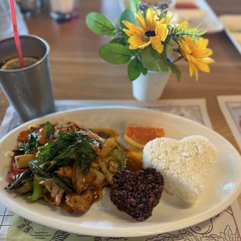 Thai Thai West Mission - Spicy Basil w/ pork. - Thai Near Me - San Marcos, California Thai Thai West Mission - Spicy Basil w/ pork. - Thai Near Me - San Marcos, California