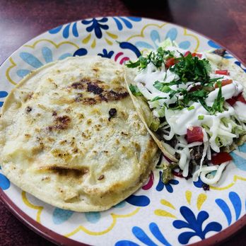 Marcellas Restaurant - Steak & nopales gordita (left) and steak & nopales tex mex taco - Mexican Near Me - Clearwater, Florida