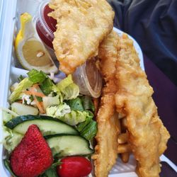 John Fish & Chips - Huge fish n chips! (Thinner, more "tempura" style)
