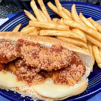 The Bay Diner - Chicken parmigiana sub with fries. Bother were delicious and fries so fresh - Breakfast & Brunch Near Me - Wolfeboro, New Hampshire The Bay Diner - Chicken parmigiana sub with fries. Bother were delicious and fries so fresh - Breakfast & Brunch Near Me - Wolfeboro, New Hampshire