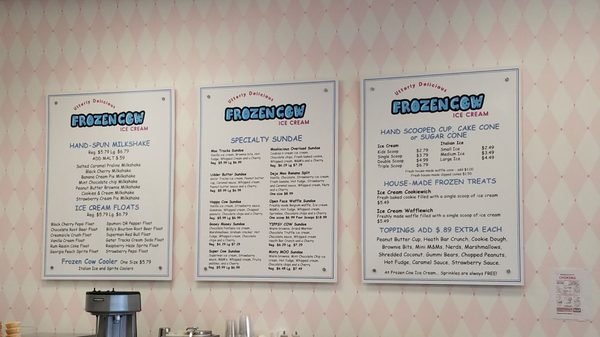 Menu photo 7 Frozen Cow Ice Cream Winter Garden, FL