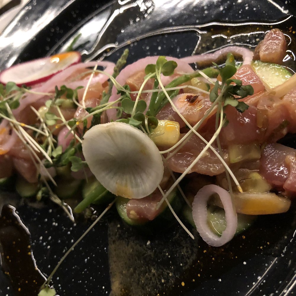Cabañas Cuatro Cuatros - Yellowtail carpaccio - Wineries Near Me - Ensenada, BCN Cabañas Cuatro Cuatros - Yellowtail carpaccio - Wineries Near Me - Ensenada, BCN