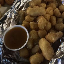 Cheese curds with Carmel Sauce Cheese curds with Carmel Sauce