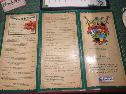 Menu photo 3 Finley's Irish Pub & Eatery Largo, FL